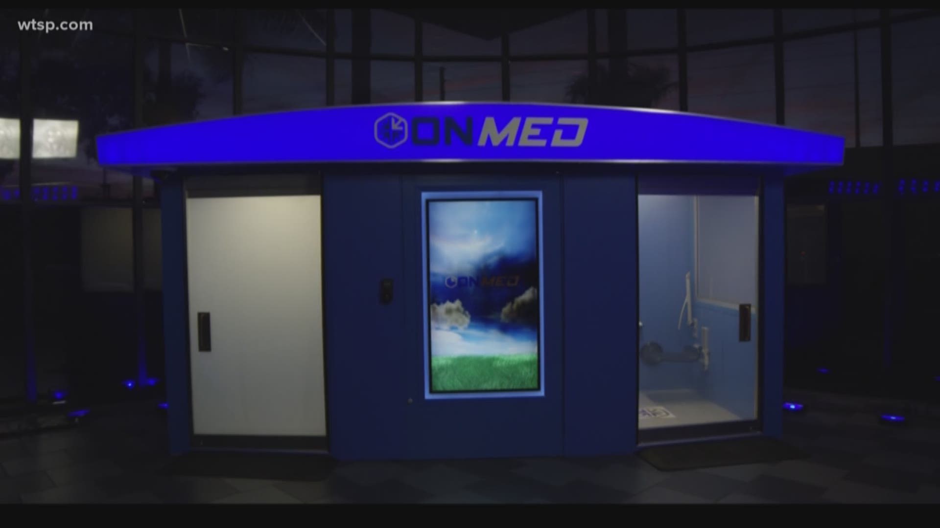 The virtual hospital booth dispenses medicene and could take the place of your doctor.
