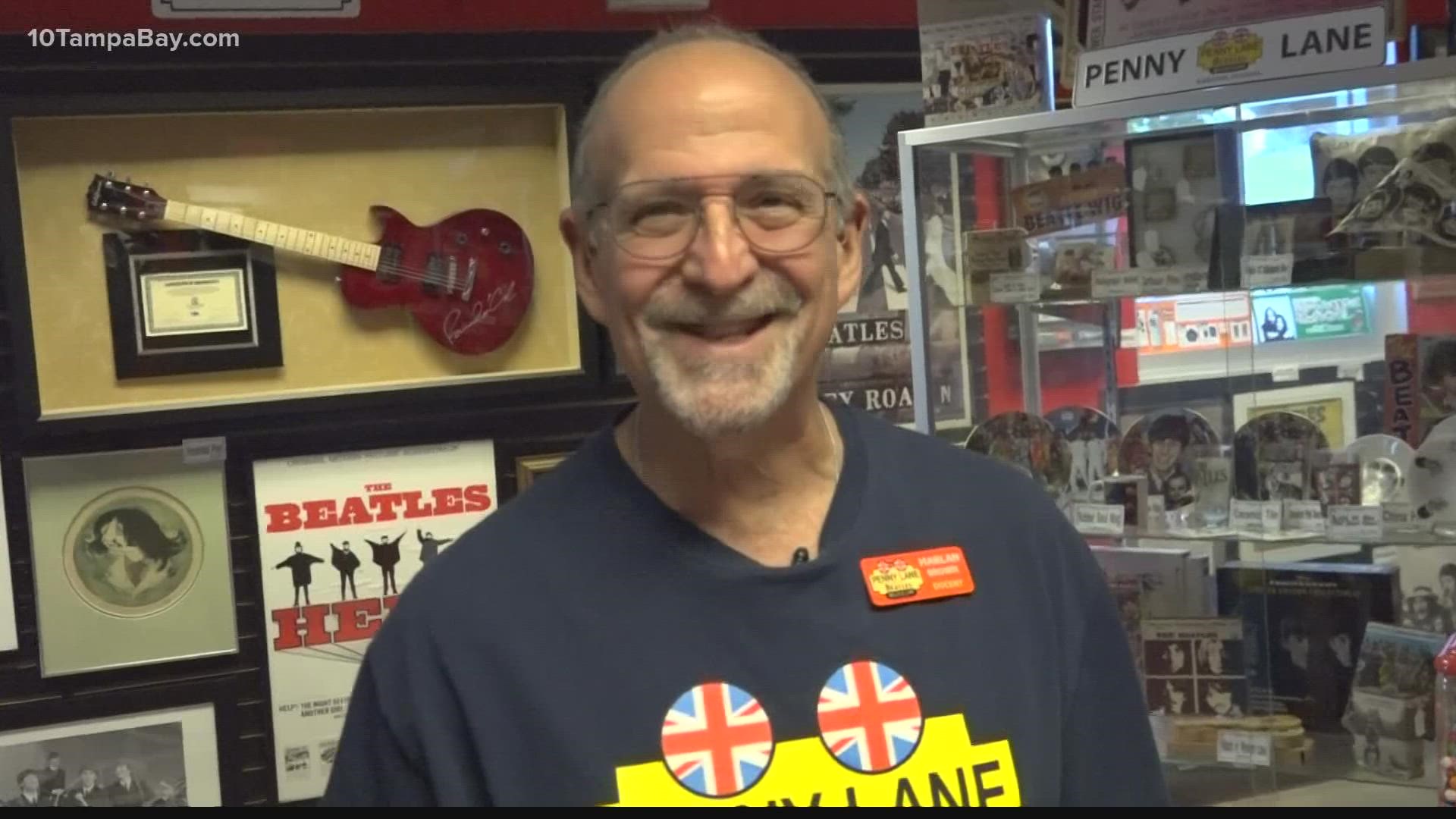 Dr. Robert Entel has amassed a huge Beatles collection but only a small portion fits inside the Penny Lane museum in Dunedin.