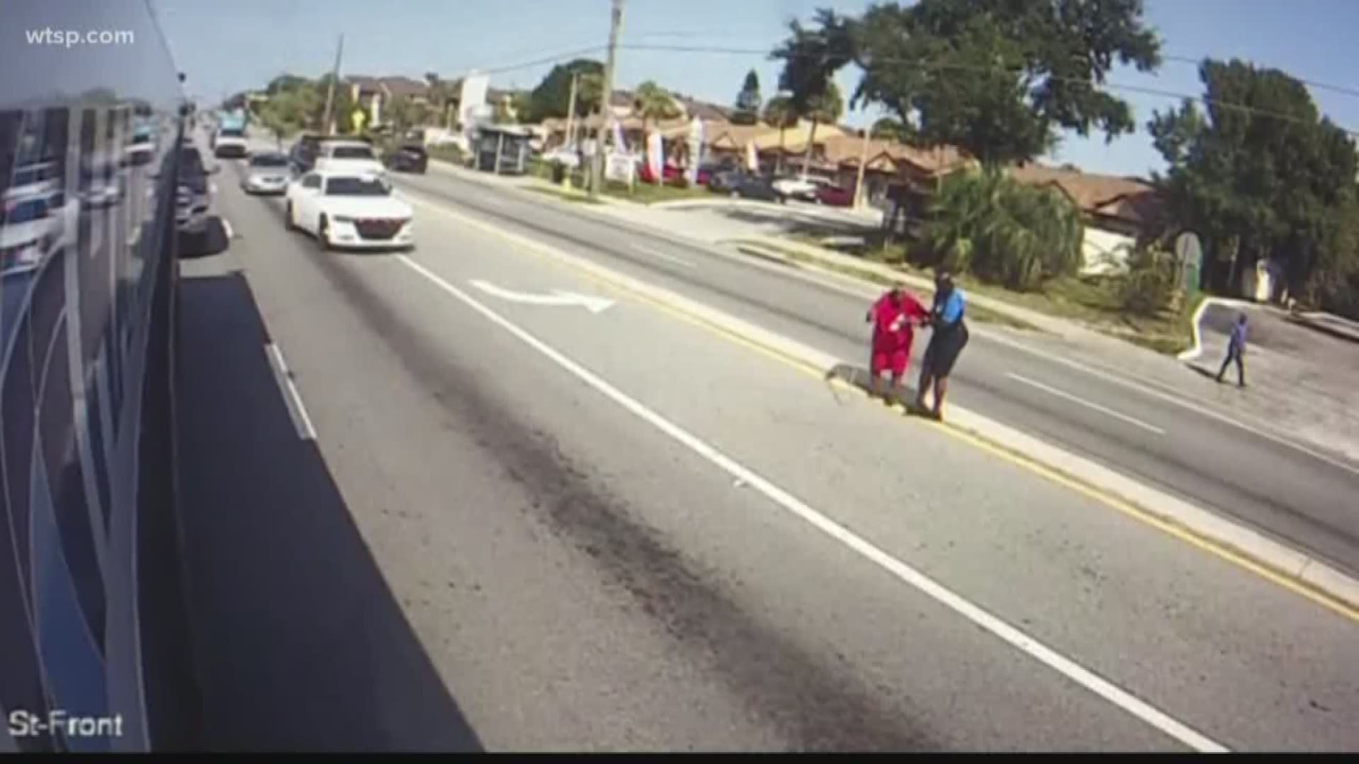 A HART bus driver didn’t hesitate to help a woman with a cane trying to cross the street on one of her routes.
