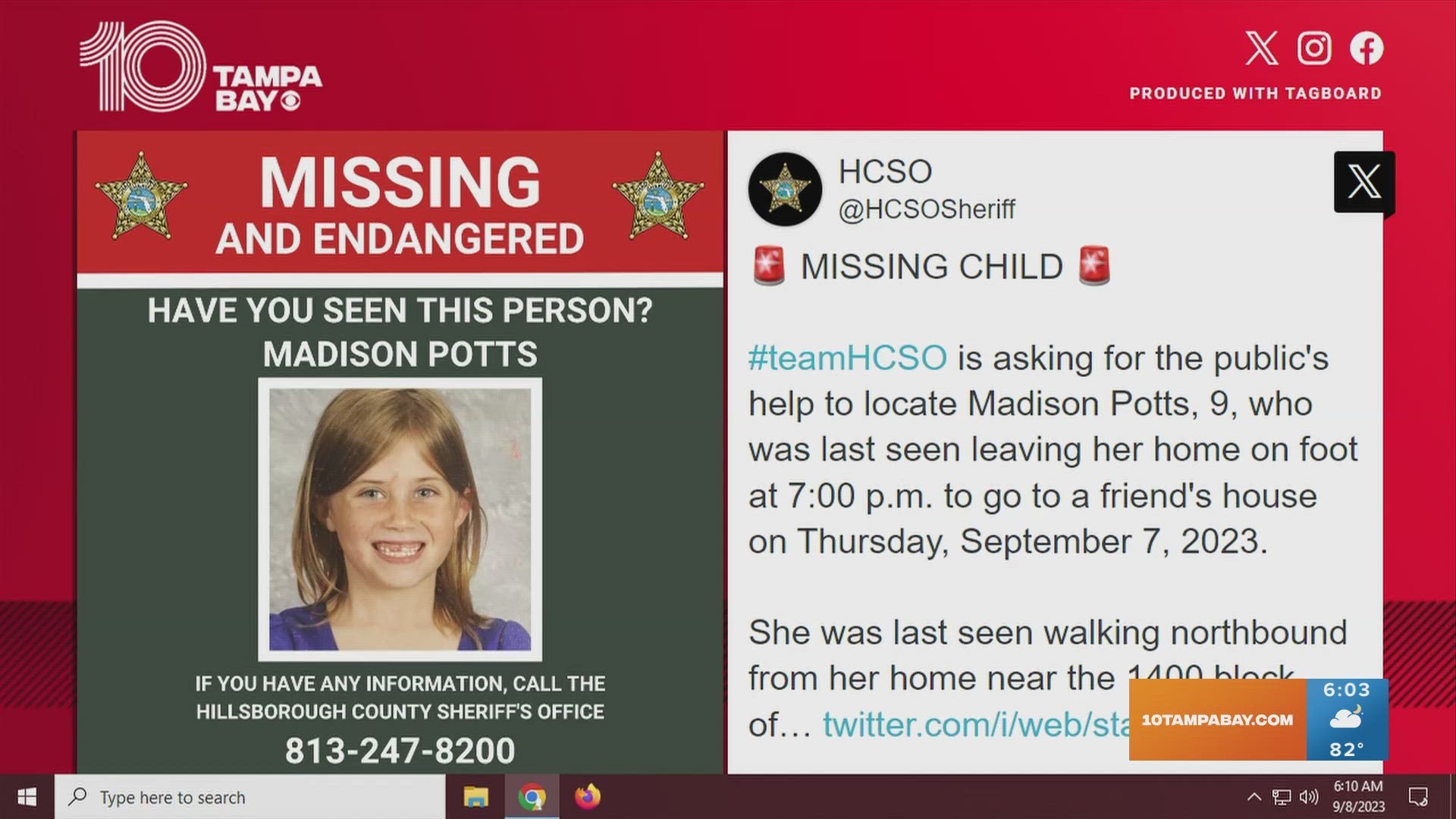 Andrea Lyon reports on the search for Madison Potts who reportedly said she had plans to run away.