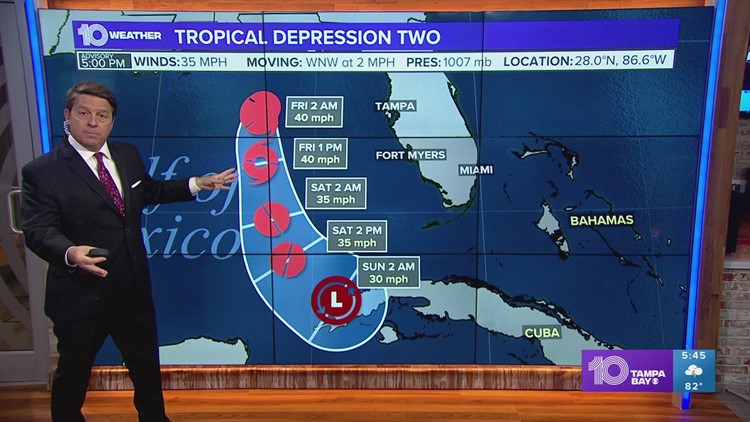 Tracking the Tropics | Tropical Depression Two develops off Florida coast