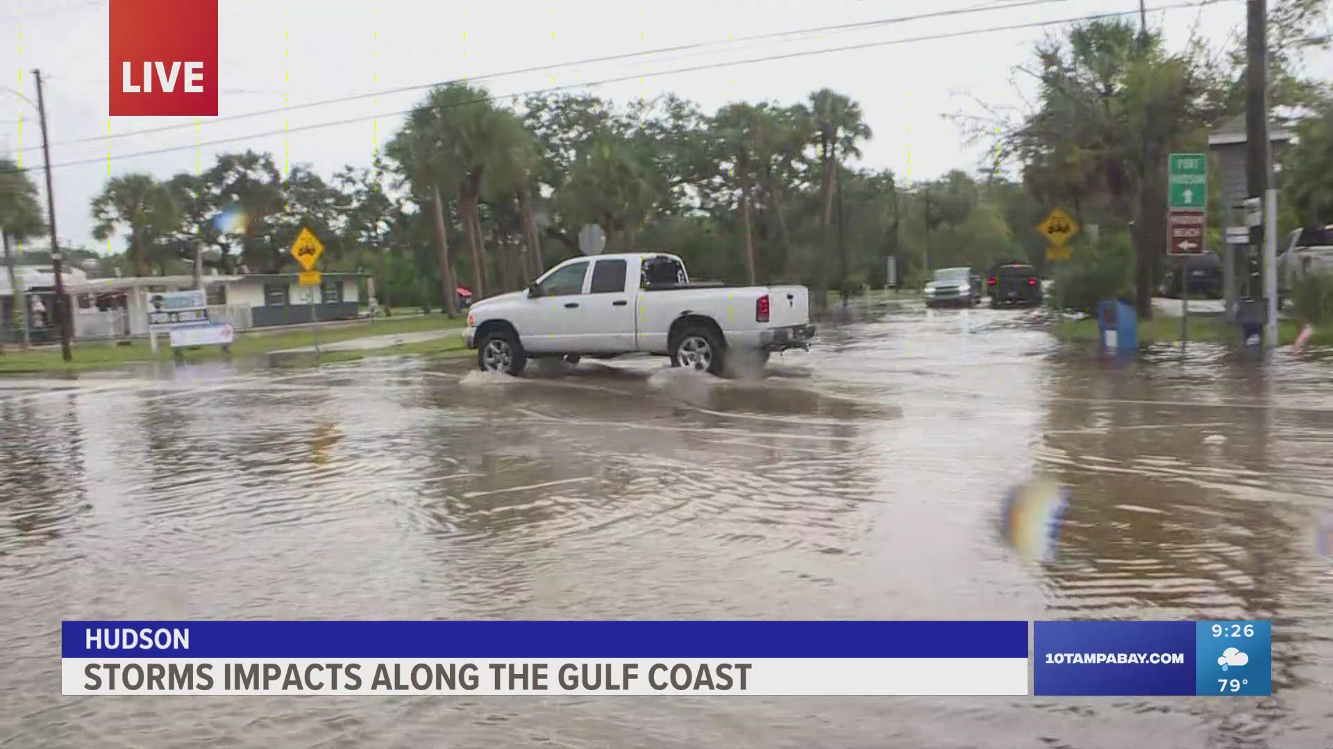 Drivers are advised to avoid driving when they can so houses and businesses don't become more flooded.