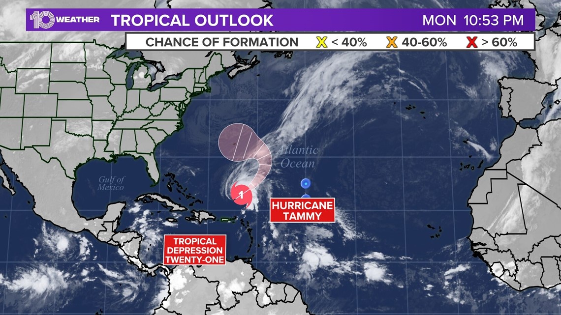Tropical Depression 21 forms in the Caribbean Sea | wtsp.com
