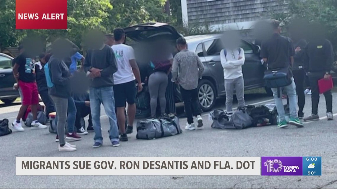 Migrants flown to Martha's Vineyard file lawsuit against DeSantis, Florida