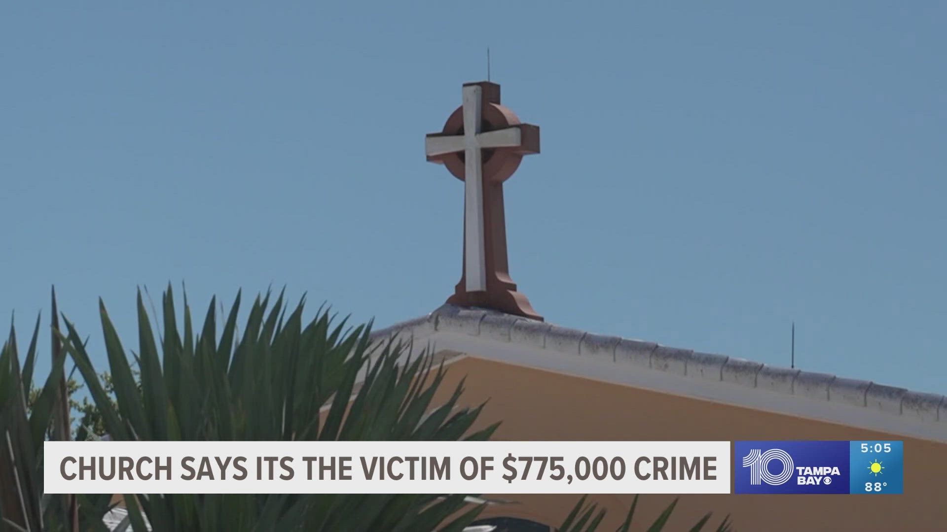 Christ the King Church in South Tampa says the theft happened over the past five months.