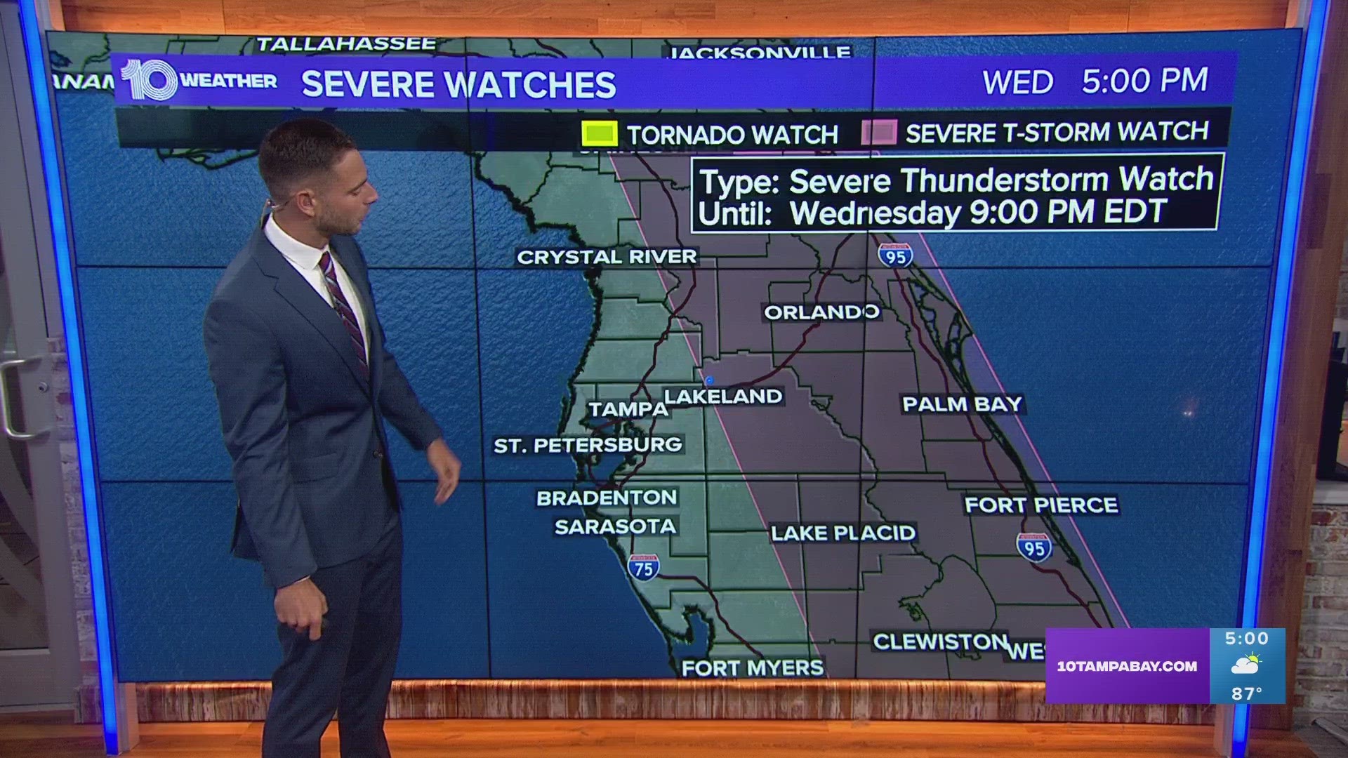 DeSoto, Hardee, Highlands and Polk counties are most at risk of seeing large, damaging hail.