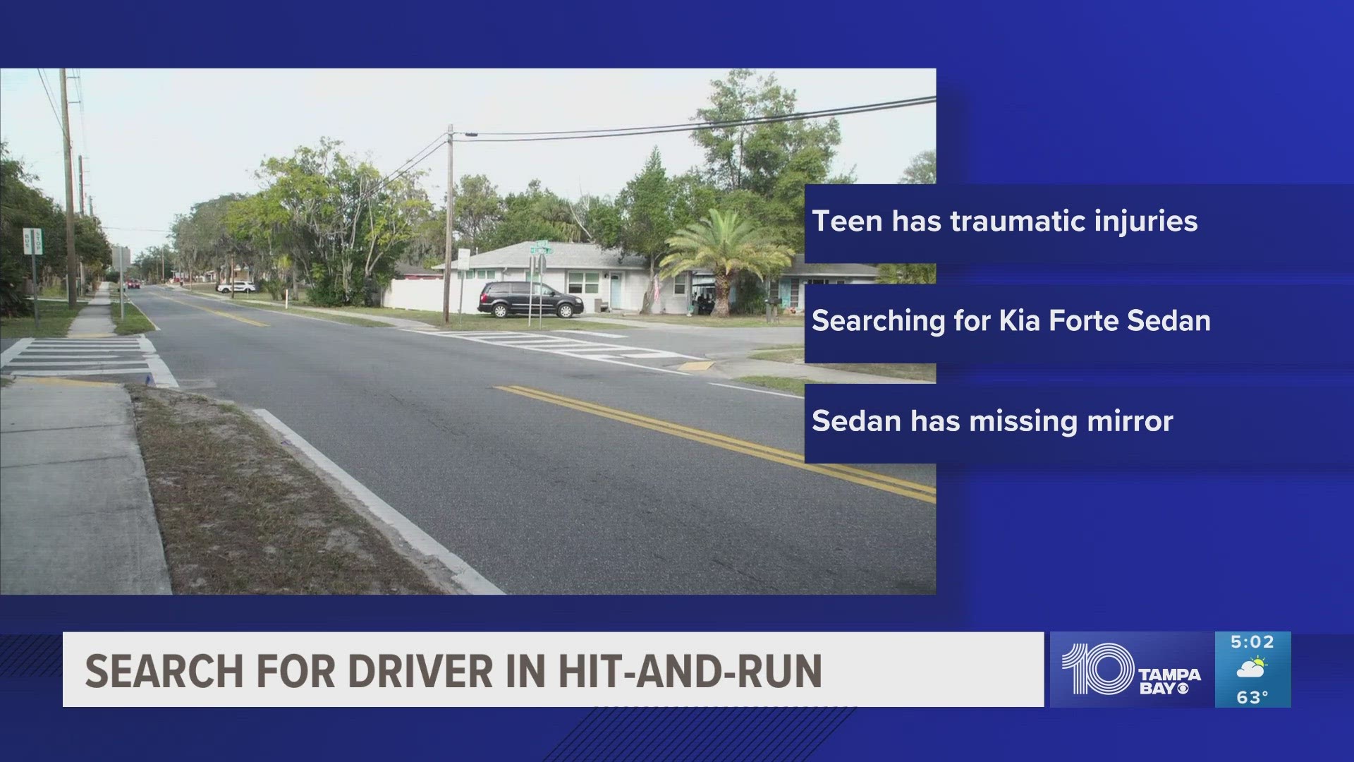 Investigators are now looking for a Kia Forte with a missing driver-side mirror.