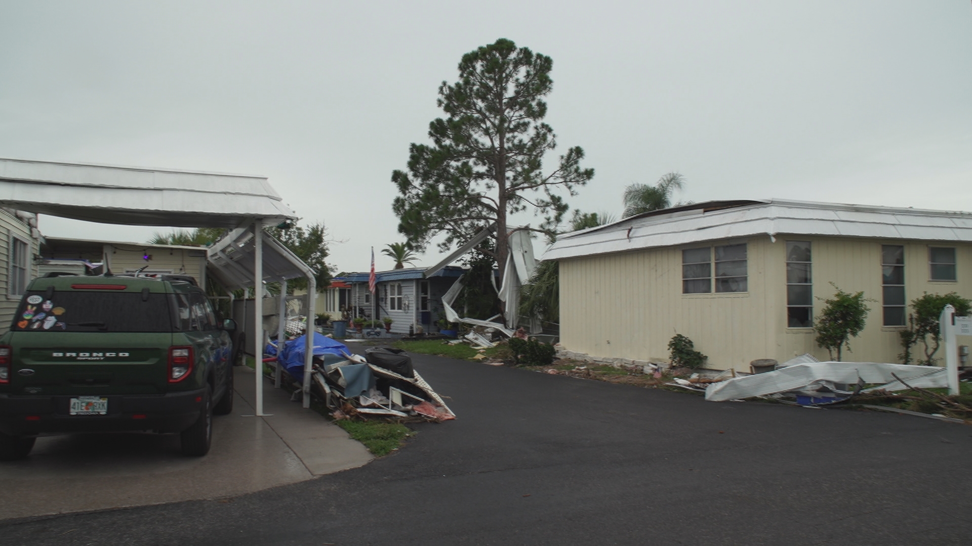 Largo Fire Rescue said more than 20 homes in two mobile home parks have major damage after the storm. More than half of those were in Ranchero Village.