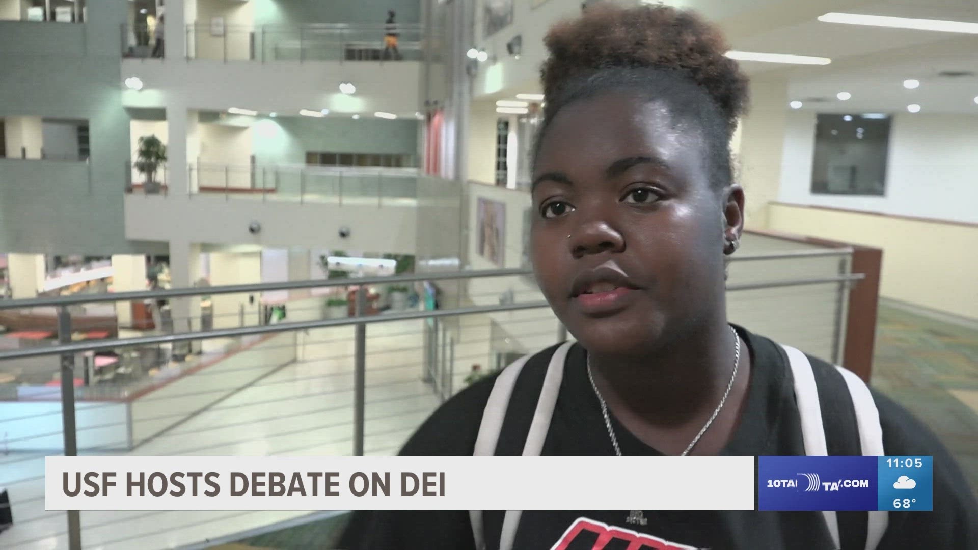 As politicians continue fighting over DEI programs and curriculum on college campuses, students on campus at USF came together to hear a more civilized debate.