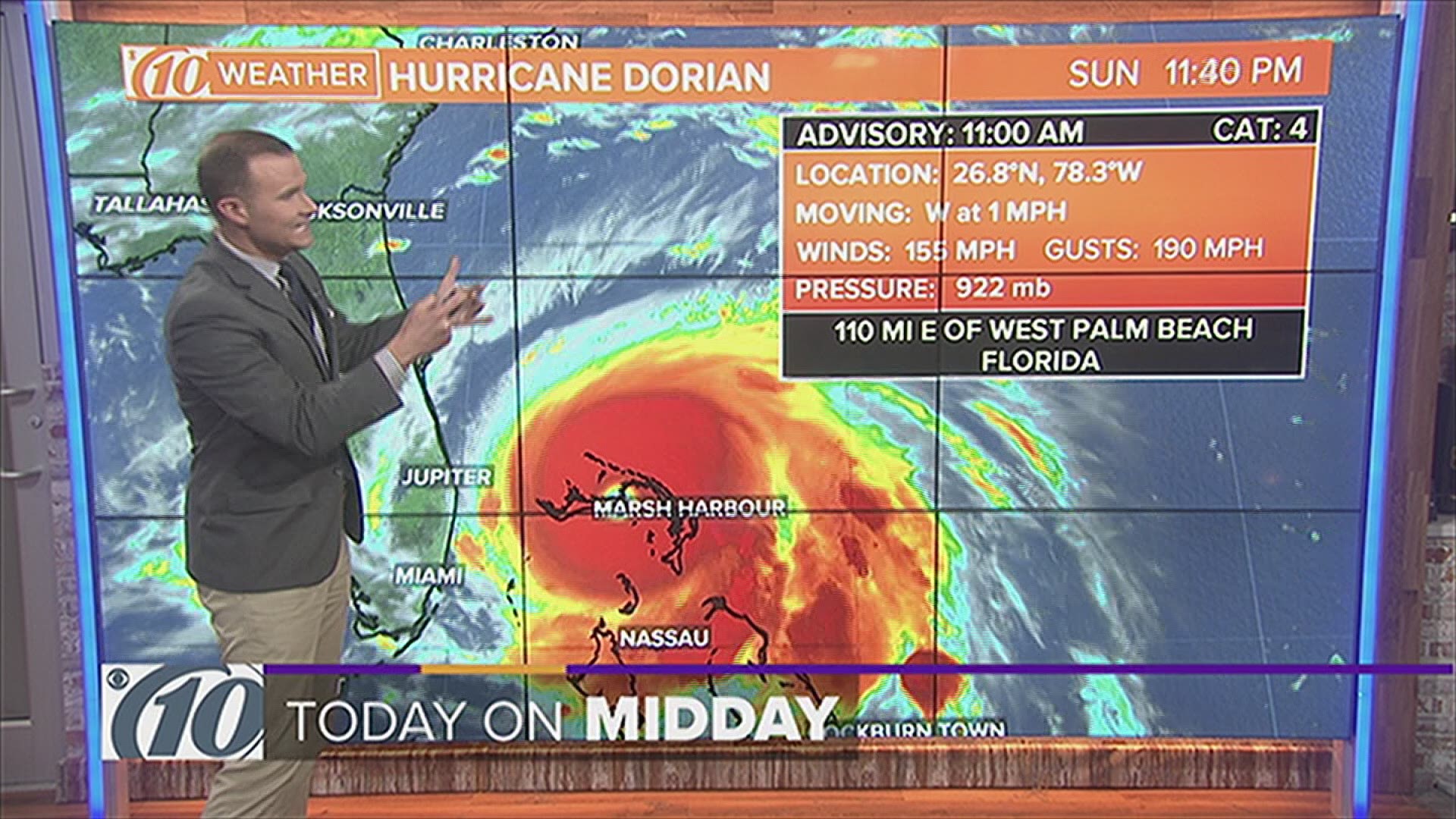 Hurricane Dorian is now a Category 4 storm with winds up to 155 mph.