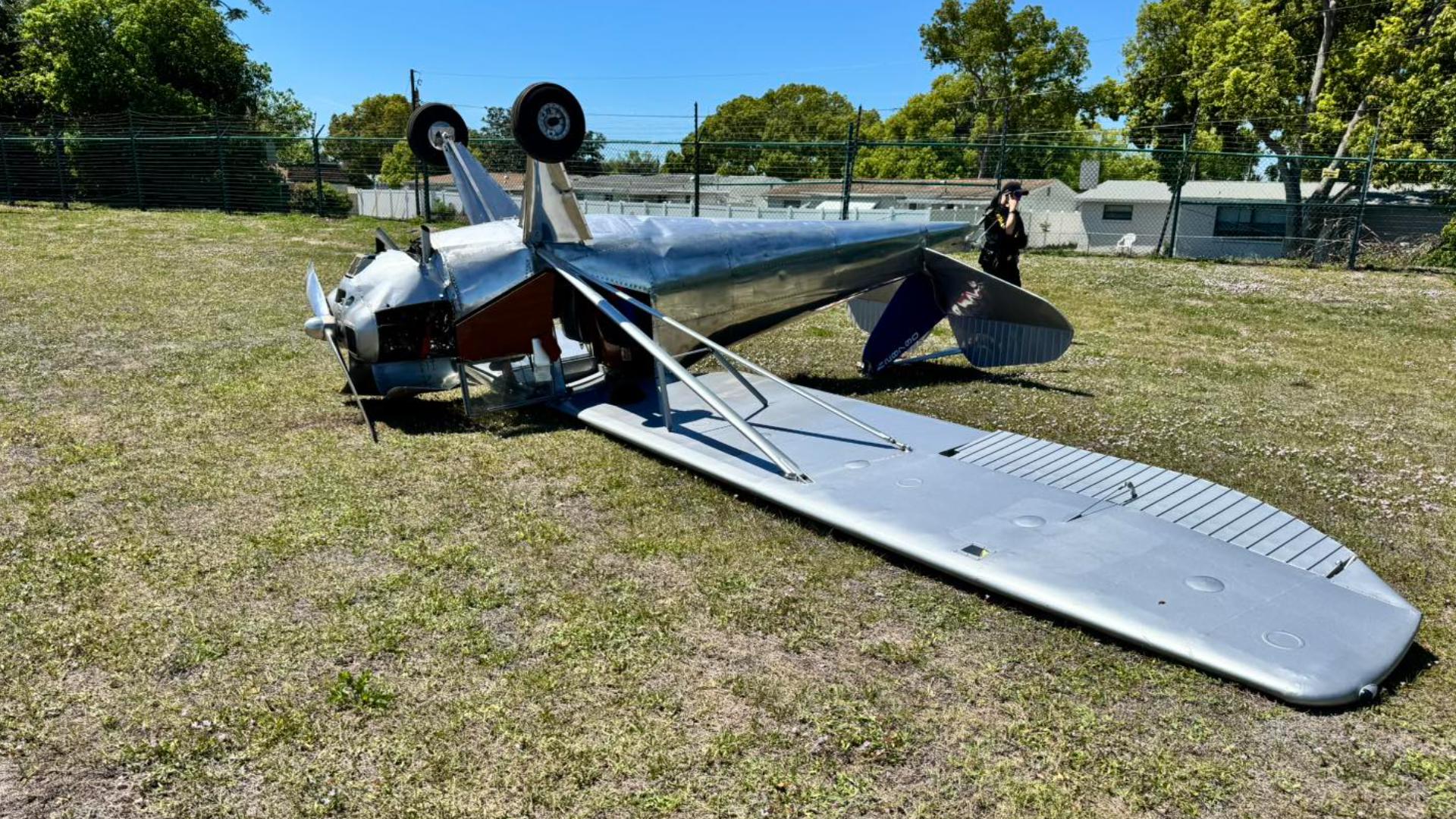Small plane flips during emergency landing in Pasco County | wtsp.com