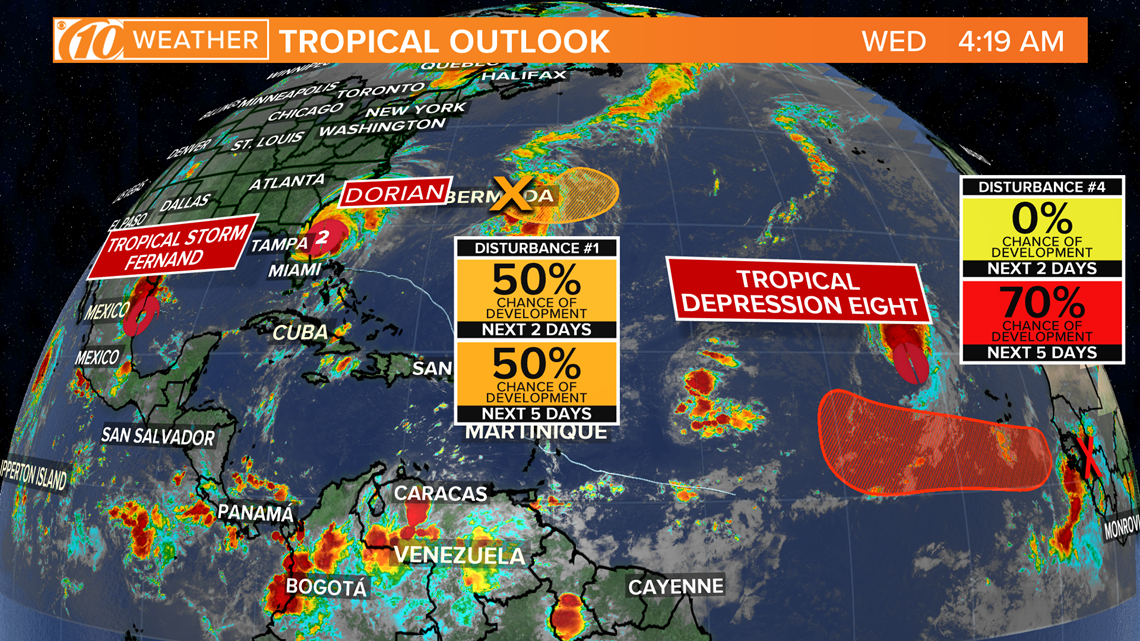 Tropical Depression Eight develops in the Atlantic Ocean | wtsp.com