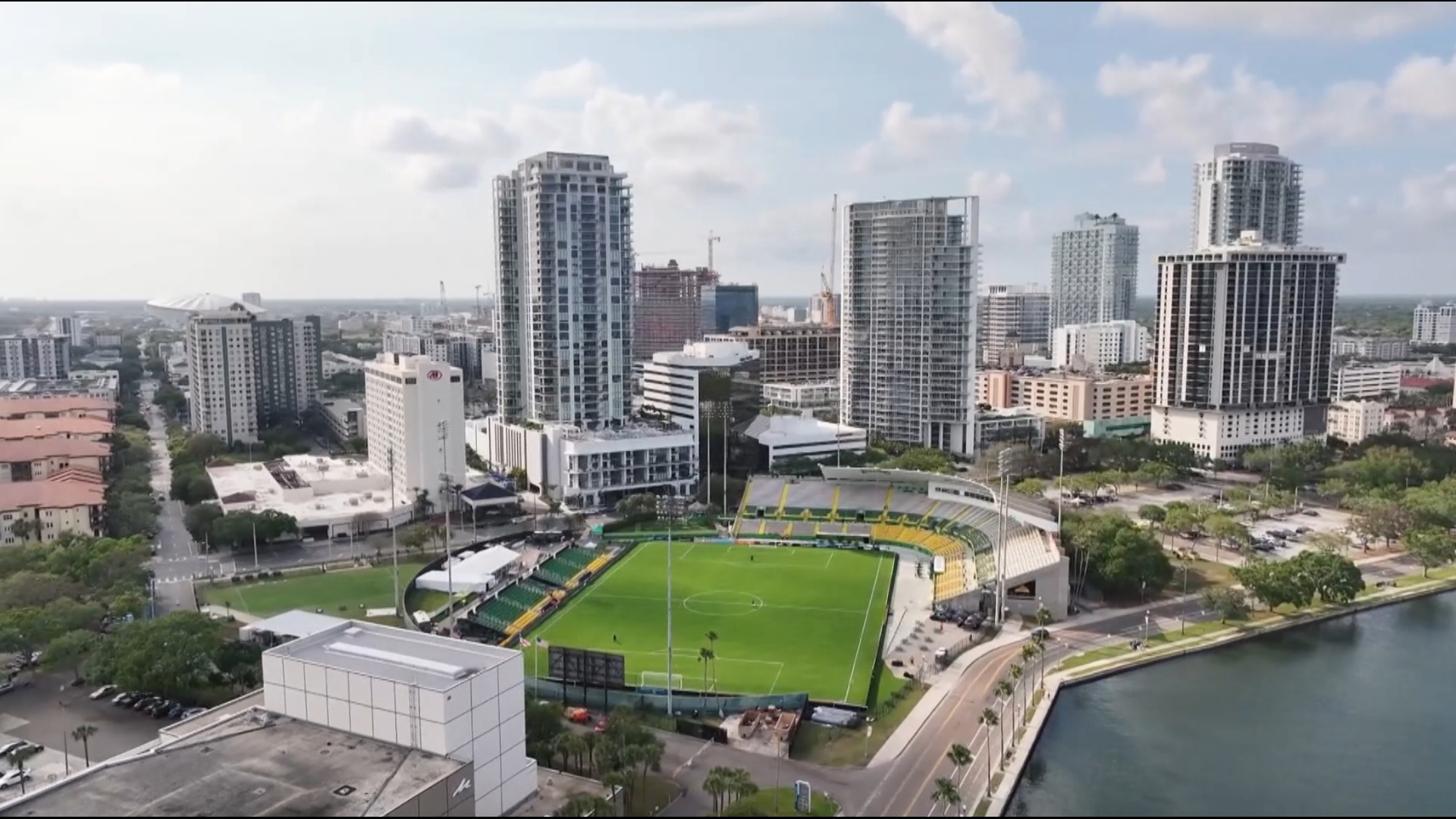 Enjoy a beautiful, bird's-eye view of the Tampa Bay area.