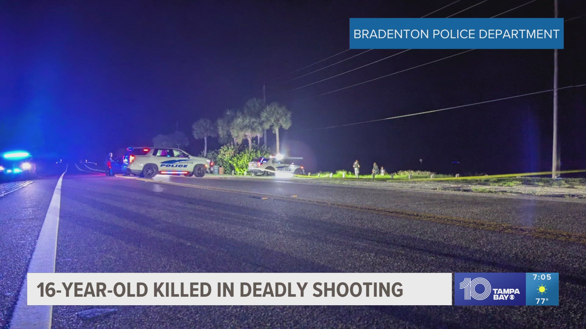 Bradenton Police are investigating after they found a 16-year-old shot to death while responding to a call just after 1 a.m.