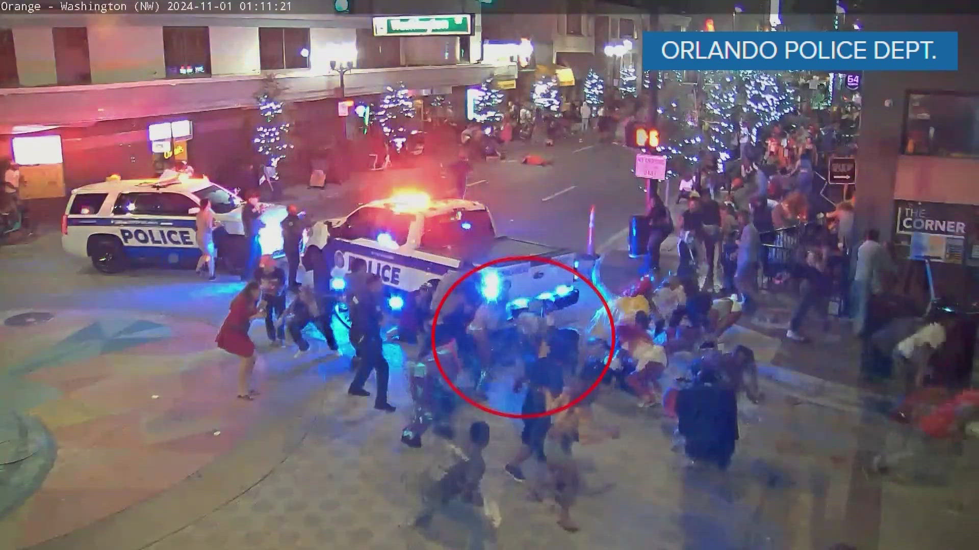 A shooting in downtown Orlando left at least two people dead and six others hospitalized overnight Friday, police said.