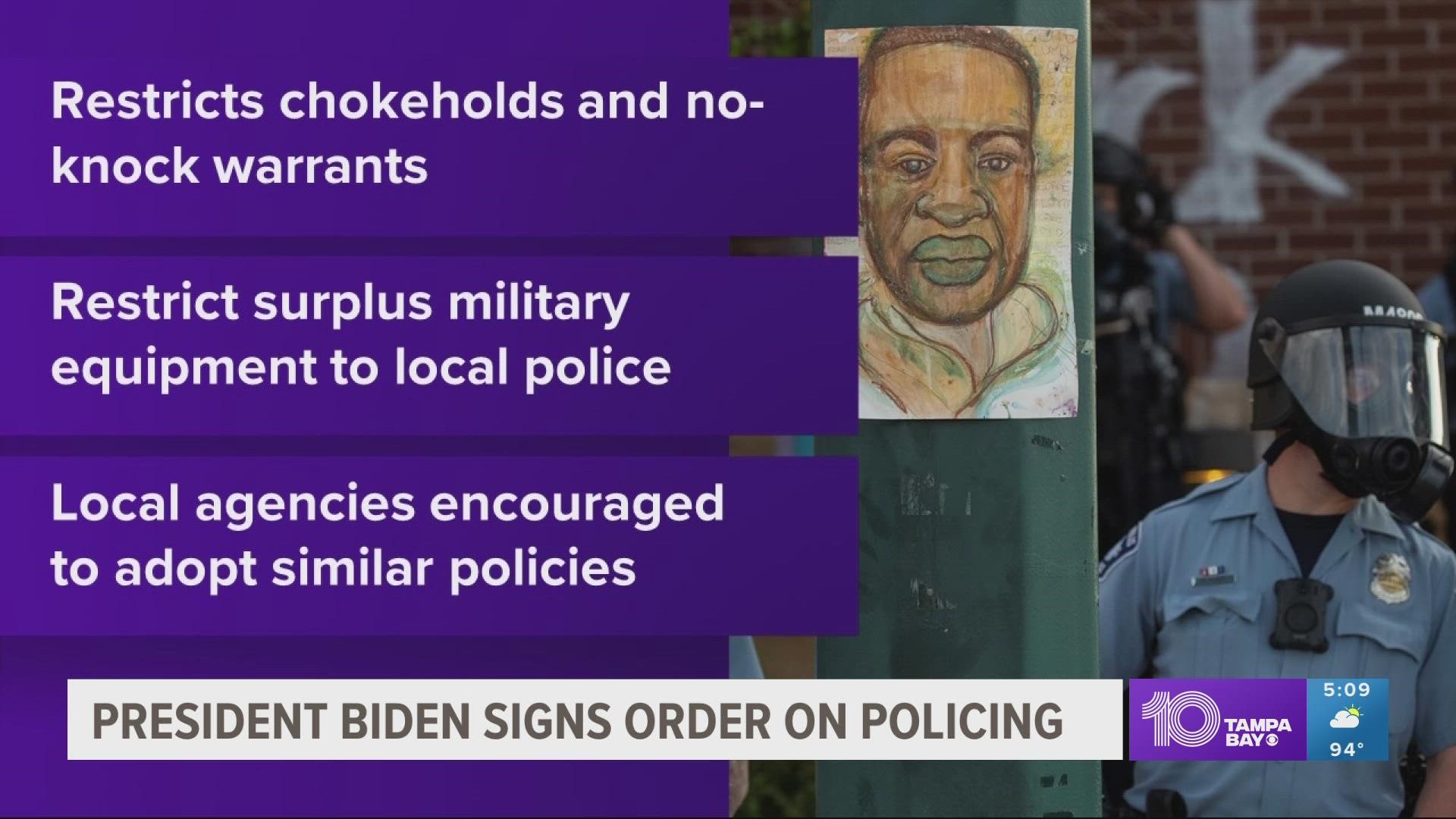 Prior to signing the order, Biden spoke about the reform, saying it will promote accountability, raise standards and modernize policing.