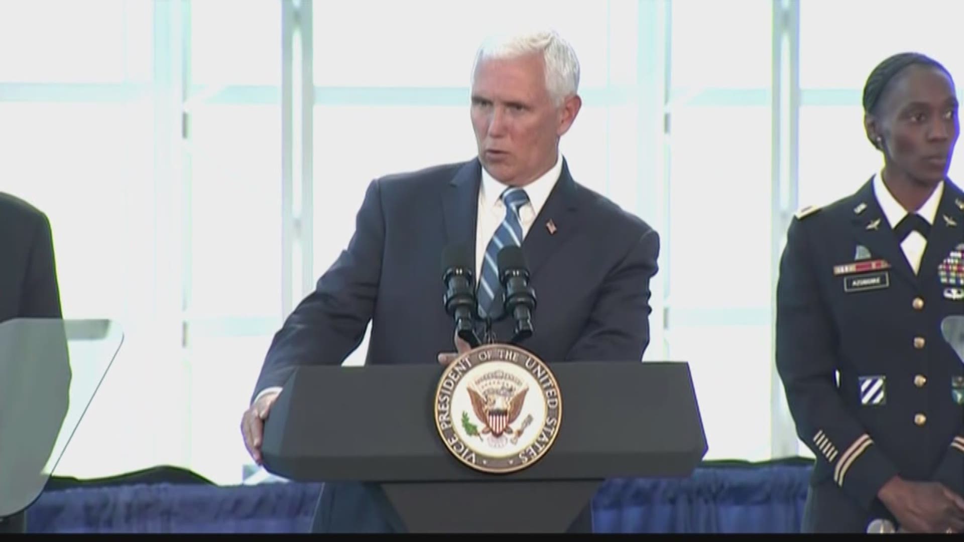 Vice President Mike Pence declared Tuesday that Venezuela's authoritarian leader "must go" as the U.S. Navy launched a hospital ship on a five-month mission to help Latin American countries struggling to absorb migrants from the crisis-wracked country.

Pence briefly toured the ship at Miami's cruise liner terminal ahead of its Wednesday departure to help Venezuelan migrants in countries including Colombia, Ecuador, Panama, Costa Rica and the Dominican Republic. It will also make stops in Haiti, Jamaica and several other Caribbean nations.

After the tour, the vice president spoke before Venezuelan exiles, who have become an increasing presence in the swing state of Florida, where President Donald Trump chose to announce his reelection campaign later Tuesday in Orlando. Florida is home to an estimated 190,000 Venezuelans, many of whom have found common cause with exiles of other socialist governments such as Cuba and Nicaragua.