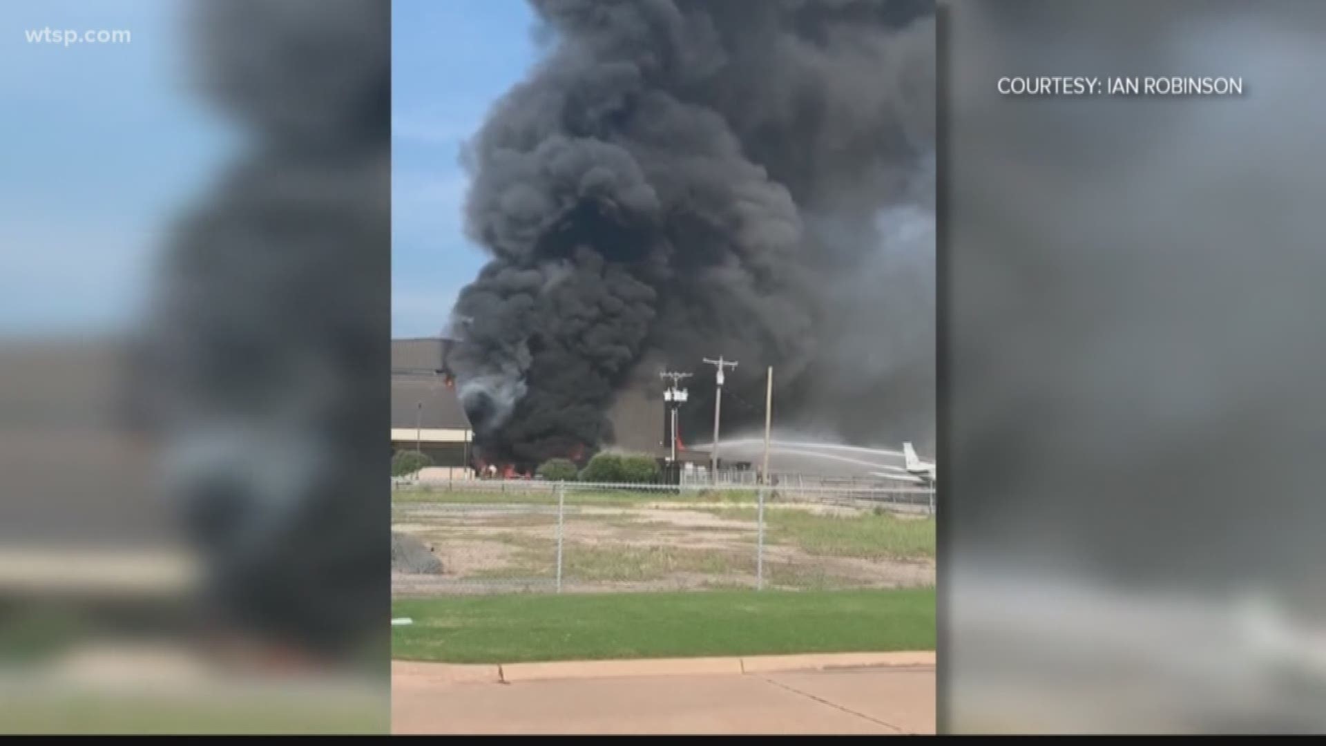 At least 10 people are dead after an airplane heading to St. Petersburg crashed suddenly Sunday in north Texas.

First responders say the twin-engine Beechcraft BE-350 King Air plane flew into a hangar shortly after takeoff around 9:10 a.m. from Addison Municipal Airport, which is located in the unincorporated town of Addison — immediately north of Dallas.

Officials say the aircraft then caught fire. There were no survivors aboard the plane. The hangar was unoccupied at the time of the crash.

The names of the victims have not been released. Authorities are trying to contact members of their families.