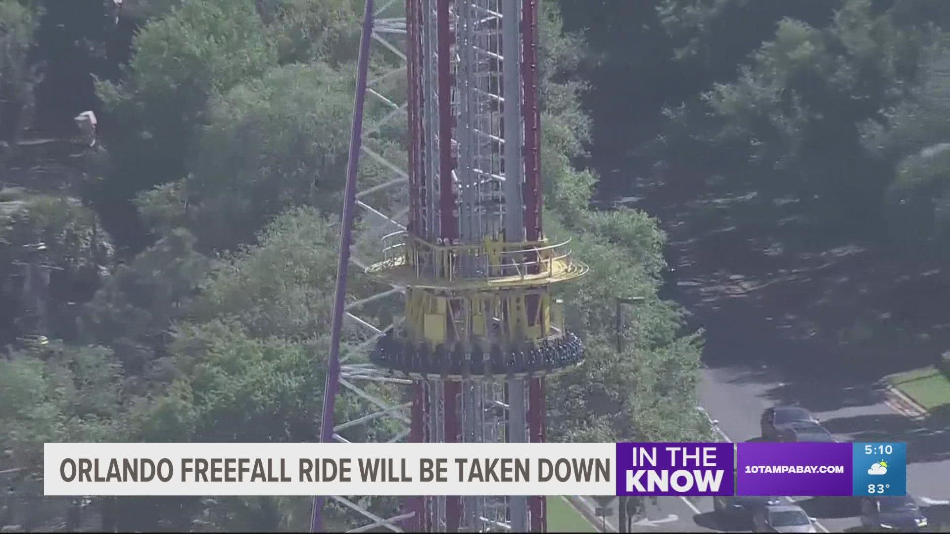 There's no clear time when the ride will be taken down as of now.