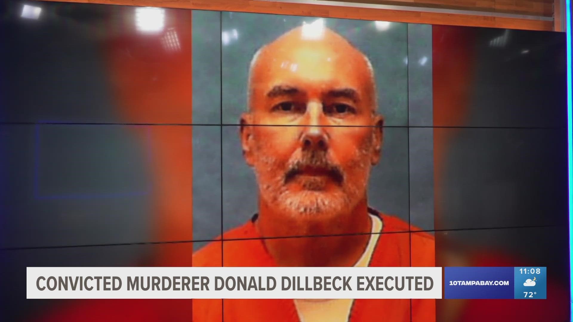 Donald Dillbeck was scheduled to be executed by lethal injection at 6 p.m. Thursday.