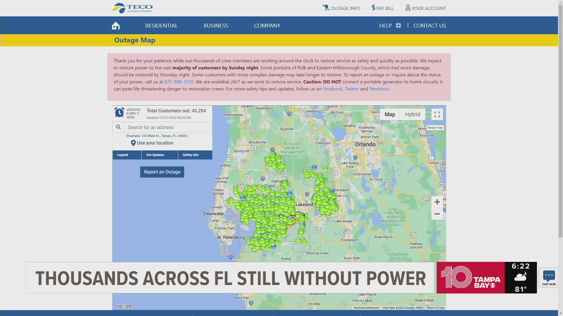 Tens of thousands of people were awaiting electricity days after Hurricane Ian. Here's the latest.