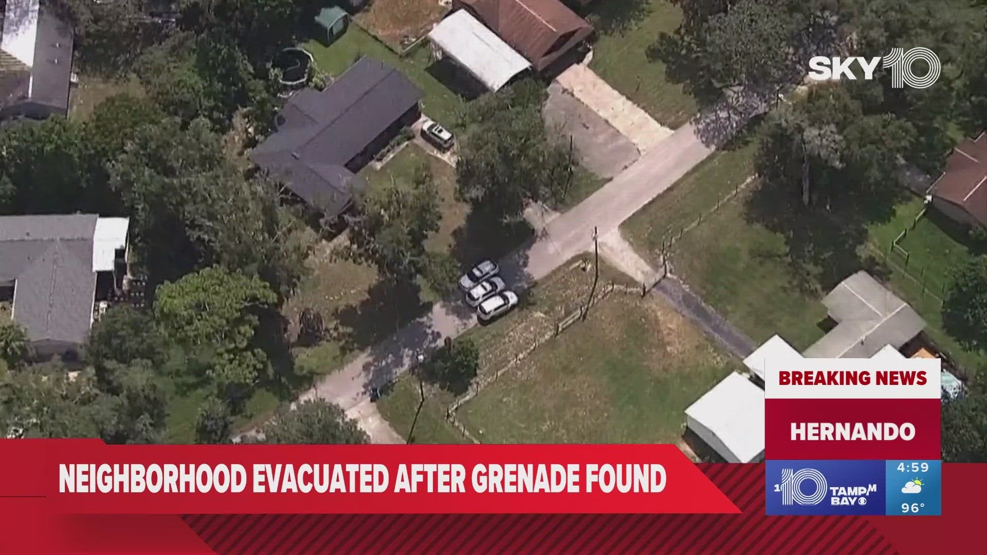 The bomb squad responded Friday afternoon to the Hernando County home.