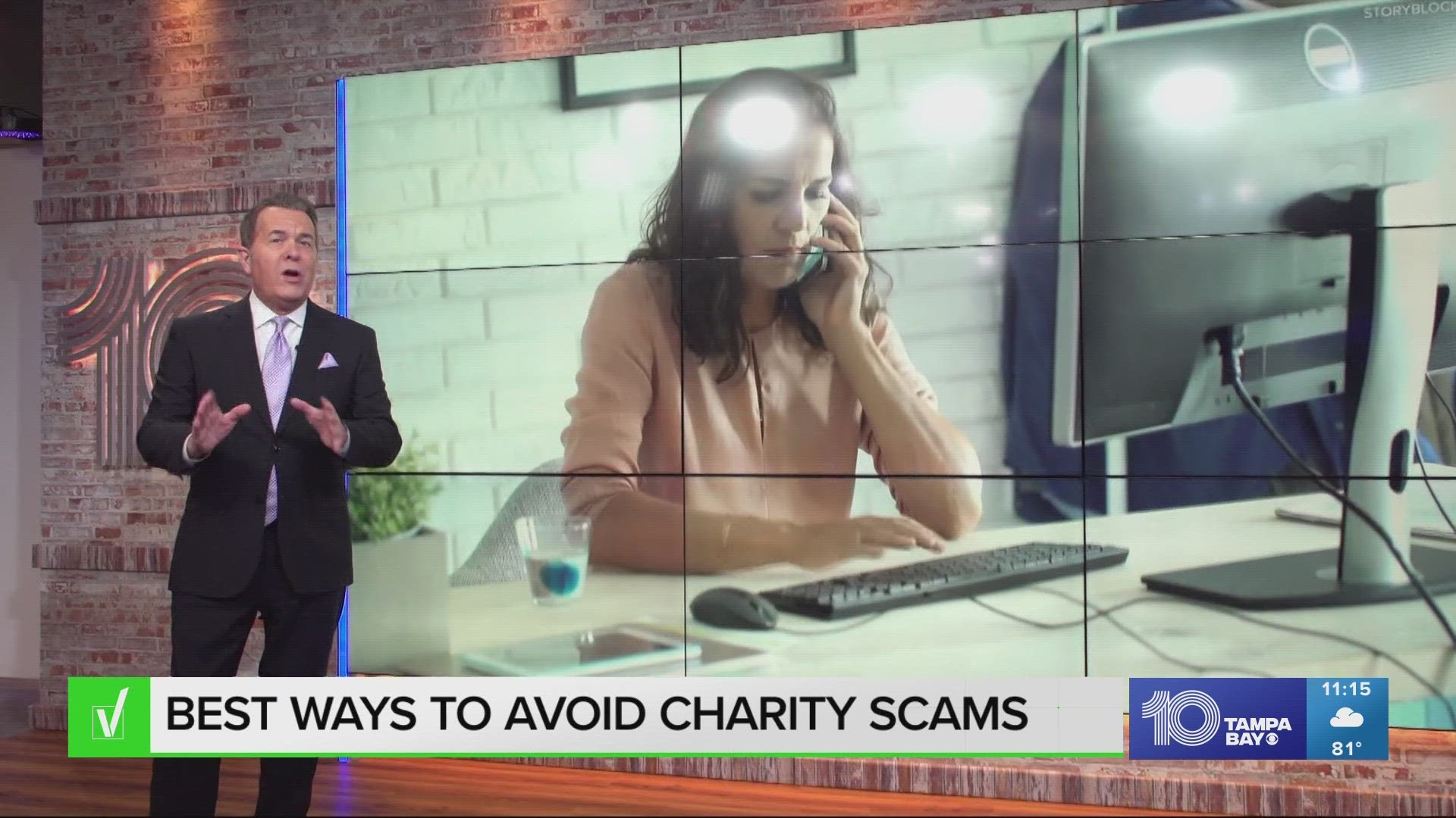 Experts say you should research the charity before entering your credit card information.