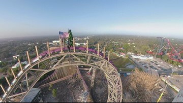 Busch Gardens Puts Christmas Tree On Top Of New Iron Gwazi Roller