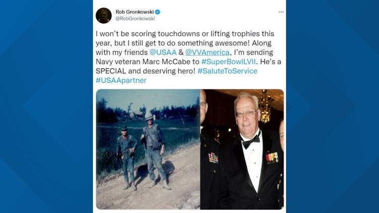 Disabled Florida veteran scores Super Bowl tickets from Rob Gronkowski,  USAA, USO 