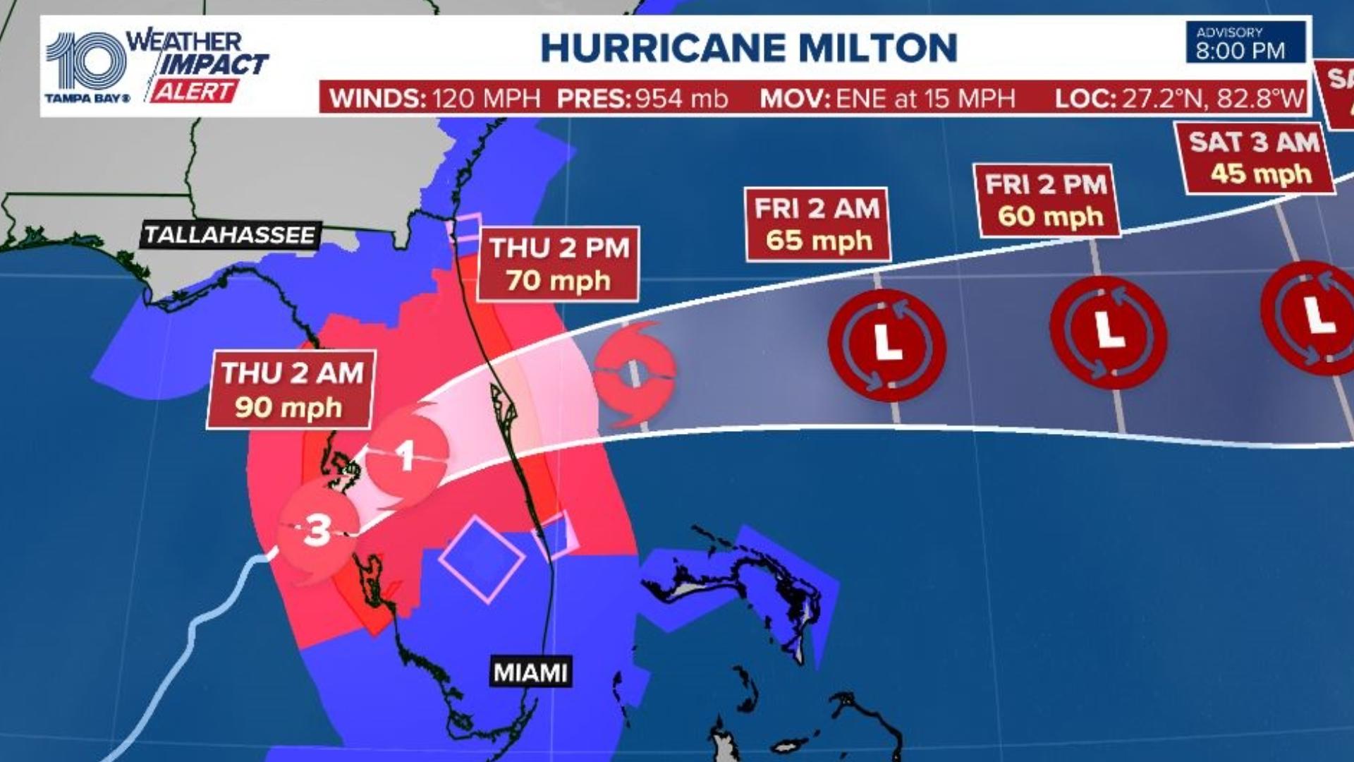 Milton made landfall in west Florida Wednesday night as a powerful hurricane. Here is the latest information.