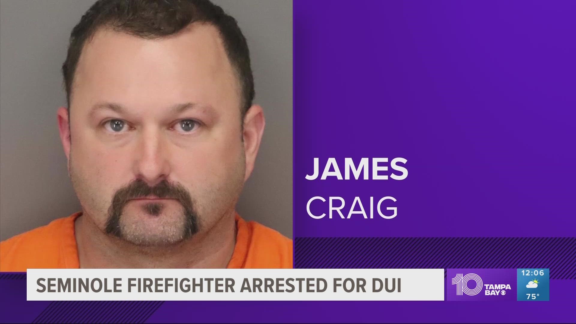 Deputies arrested a Seminole firefighter accused of driving drunk and going 100 mph in a 45-mph zone, law enforcement officials said.