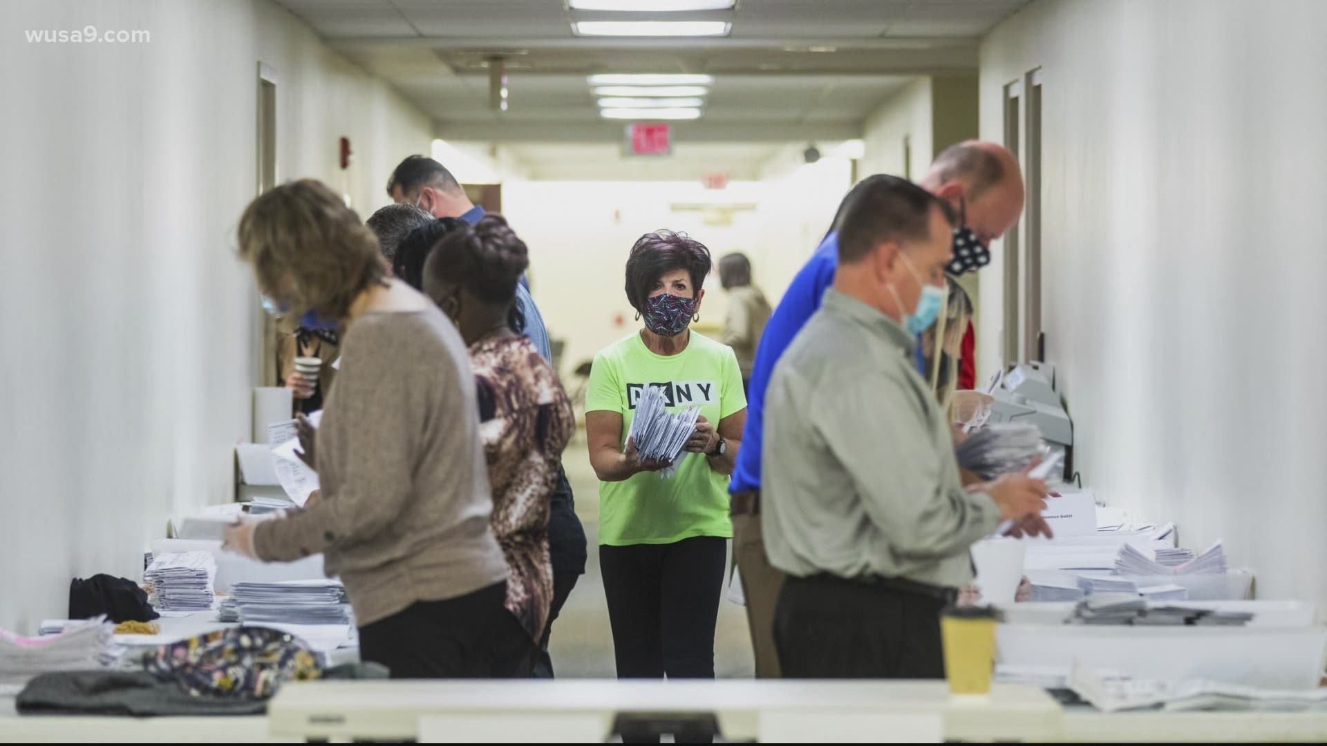 Six states could determine the outcome of the election. Some of them will receive mail-in ballots up to a week after Election Day.