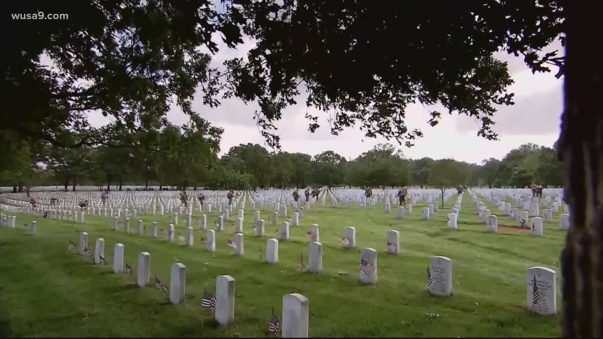 Memorial Day traditions at Arlington National Cemetery look very different this year.