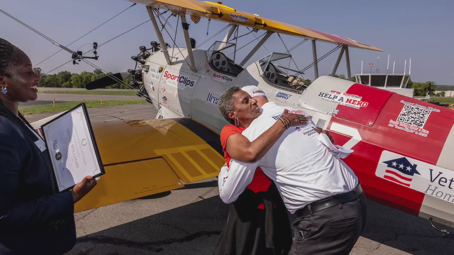 It was made possible by Dream Flights, a nonprofit organization that honors the service of senior veterans