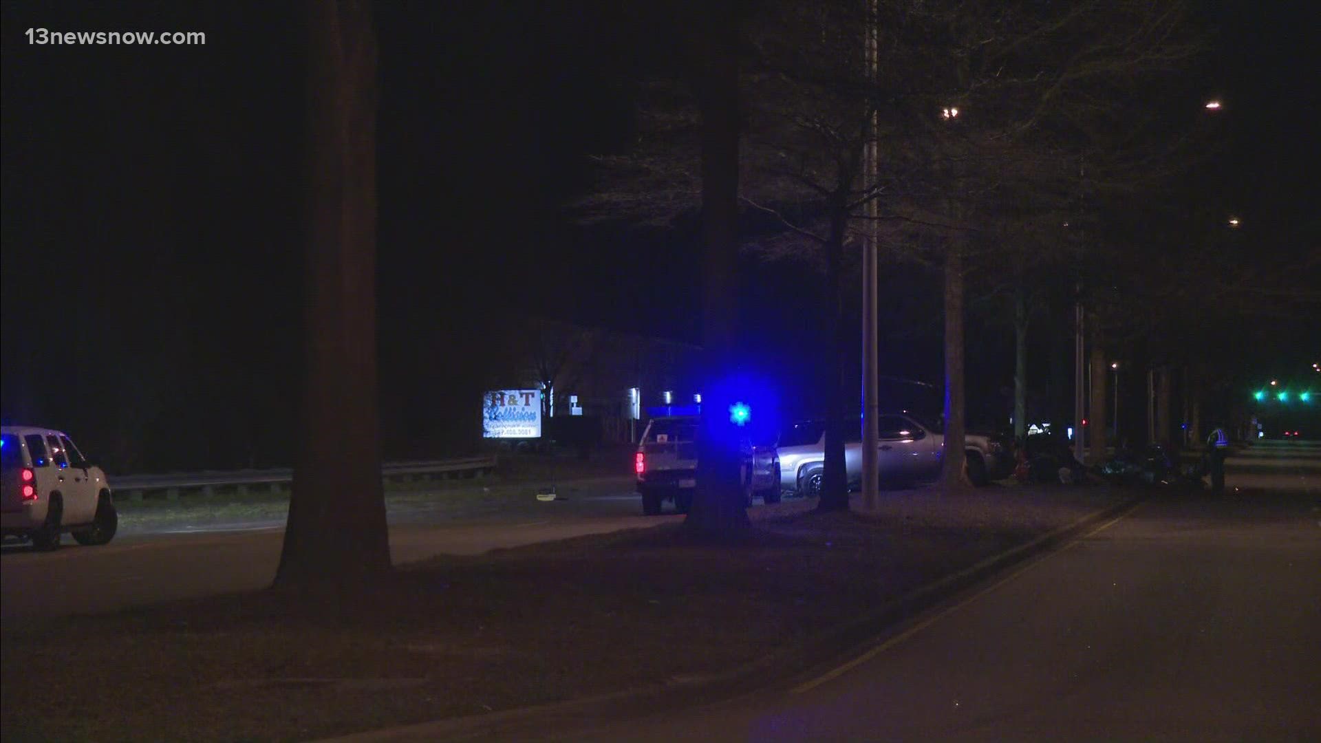 The incident happened in the 1900 block of London Bridge Road at the intersection of Harpers Road.
