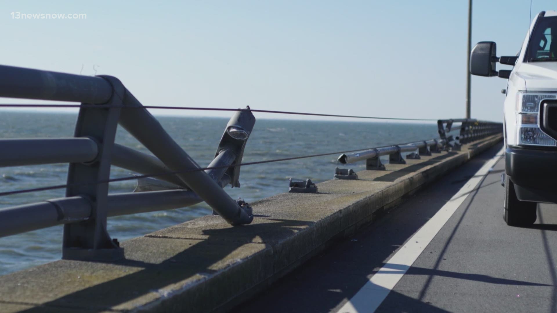 Virginia Beach police, EMS, and other local agencies are continuing to search for the missing man who was driving the box truck that went off the bridge at CBBT.