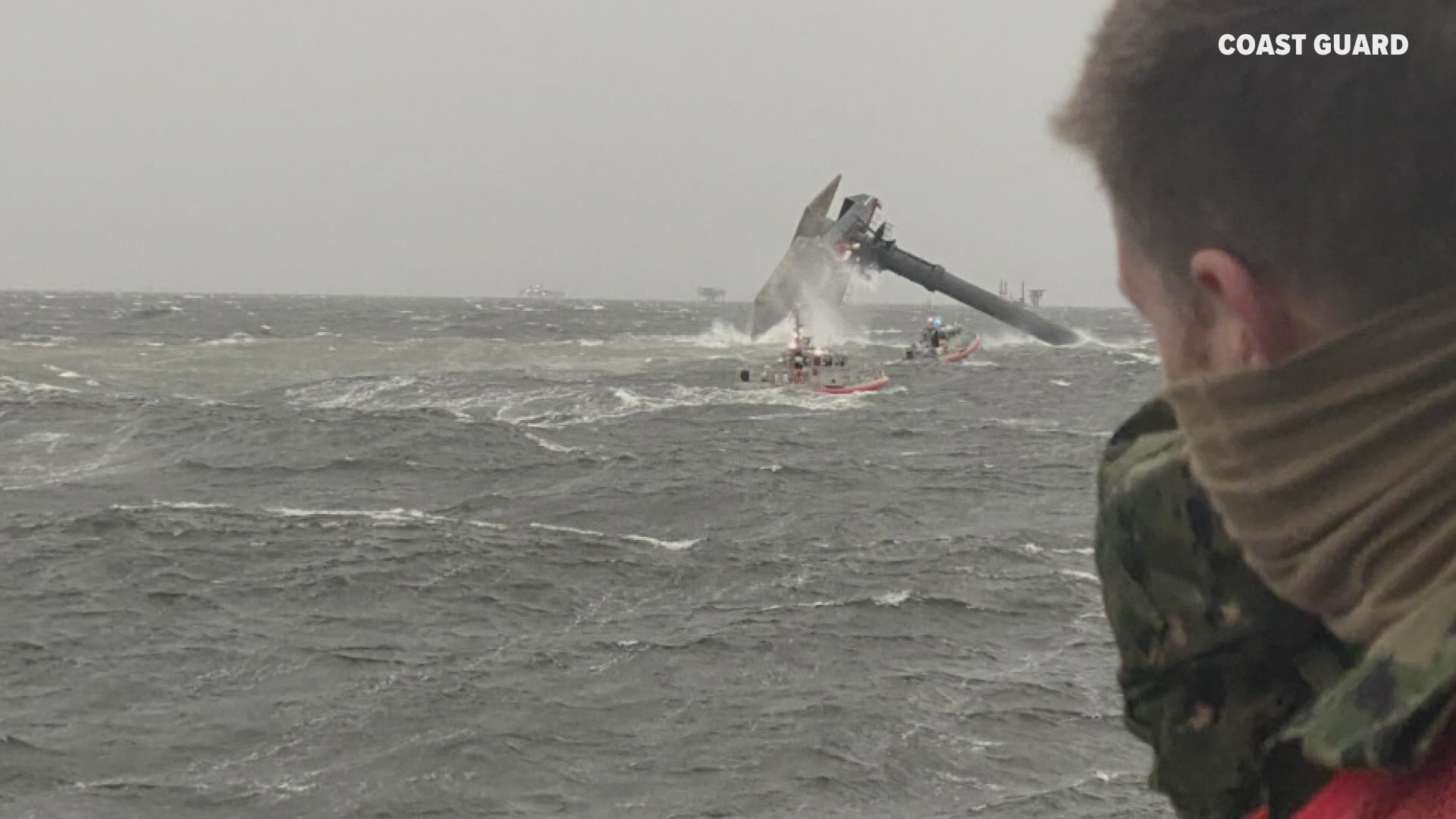 The US Coast Guard is battling the elements and the clock as the search for 12 missing crew members from the capsized Seacor Power continues Thursday.