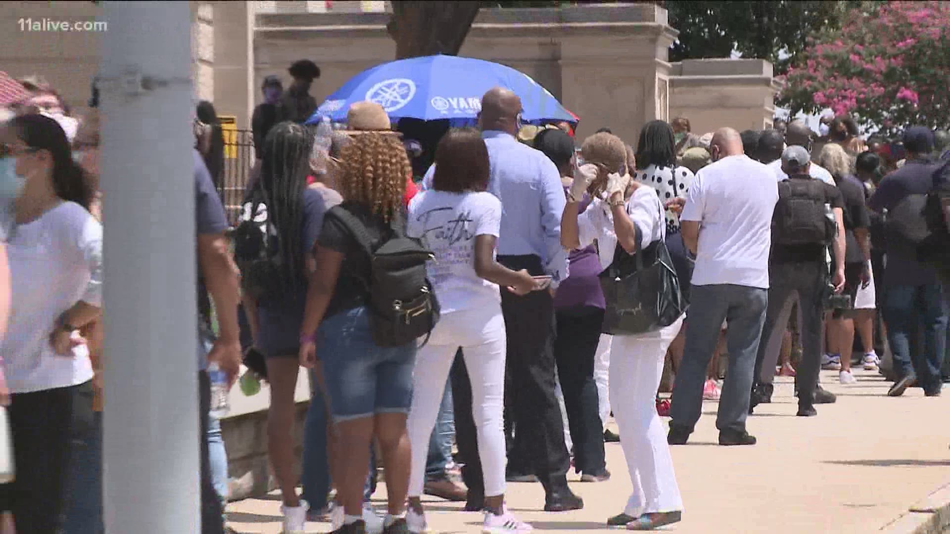 The Congressman was lying in state at the Georgia Capitol.