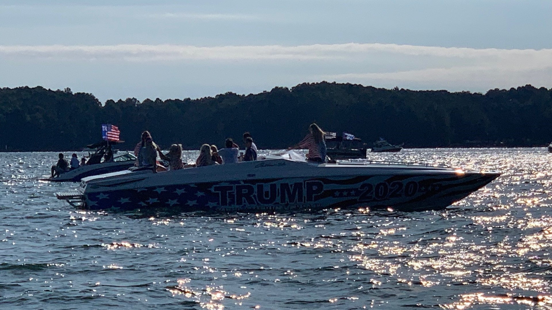 Trump Boat Parade Rally Today On Lake Lanier In Georgia