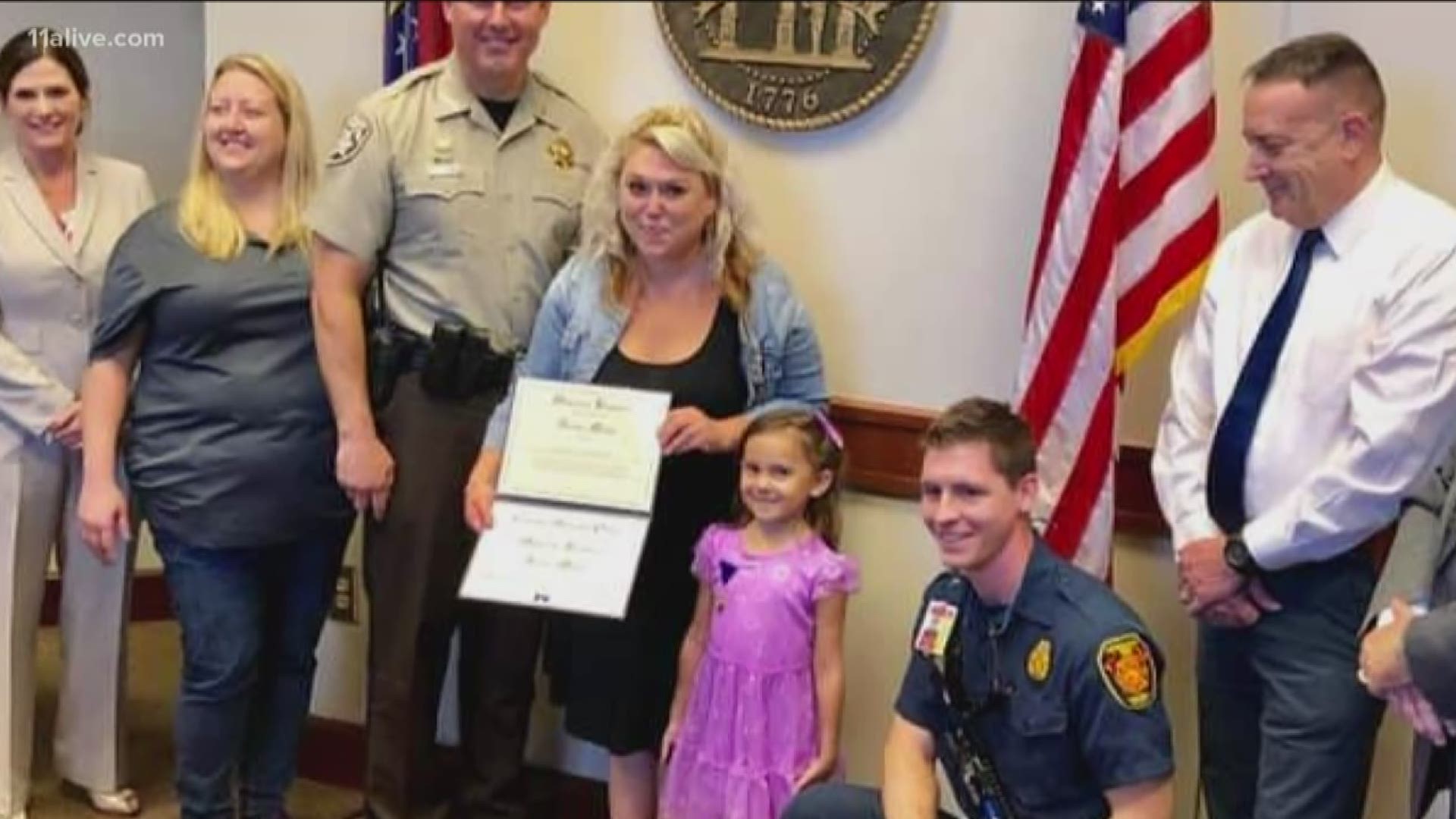 Ariana Mills is being hailed a hero after saving her mother from a family member's attack.