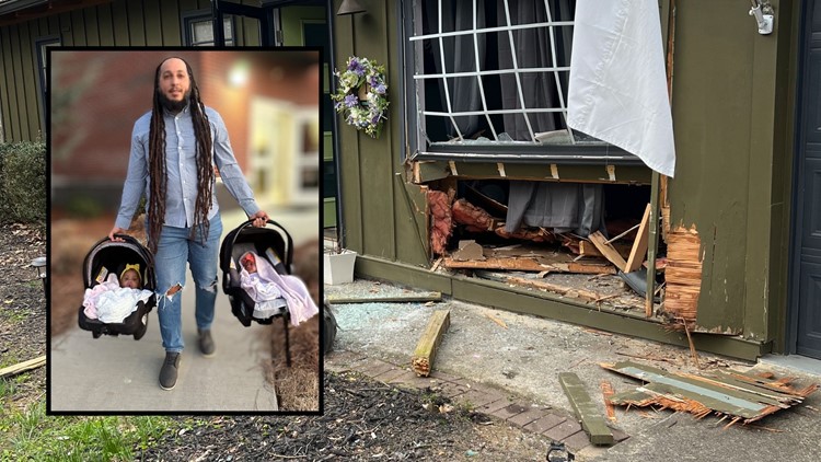 Family of 6 left without car, home after vehicle rolls into living room during repossession