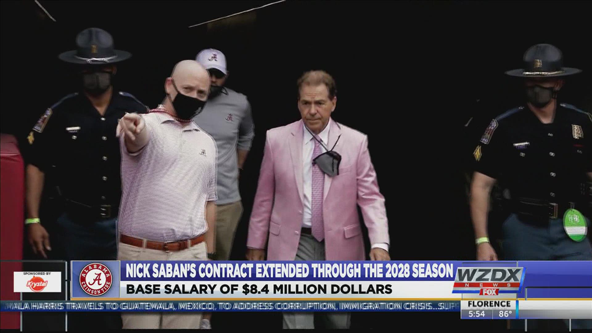 Nick Saban’s contract has been extended at Alabama through the 2028 Season