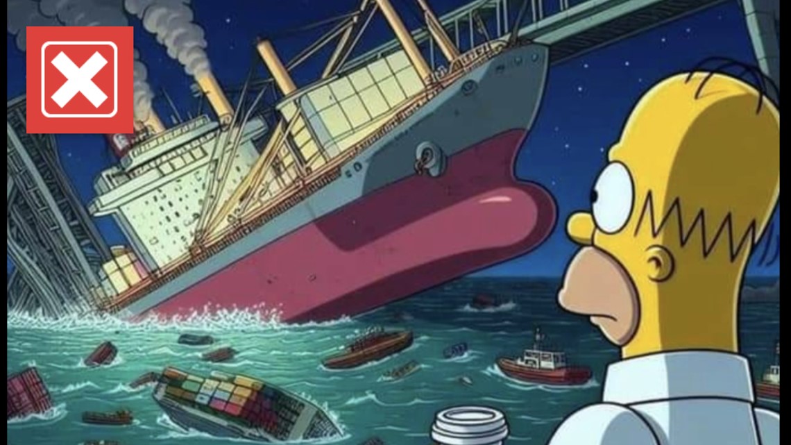 AI-generated photo claims to be Simpsons art 'predicting' bridge collapse - Vimarsana News