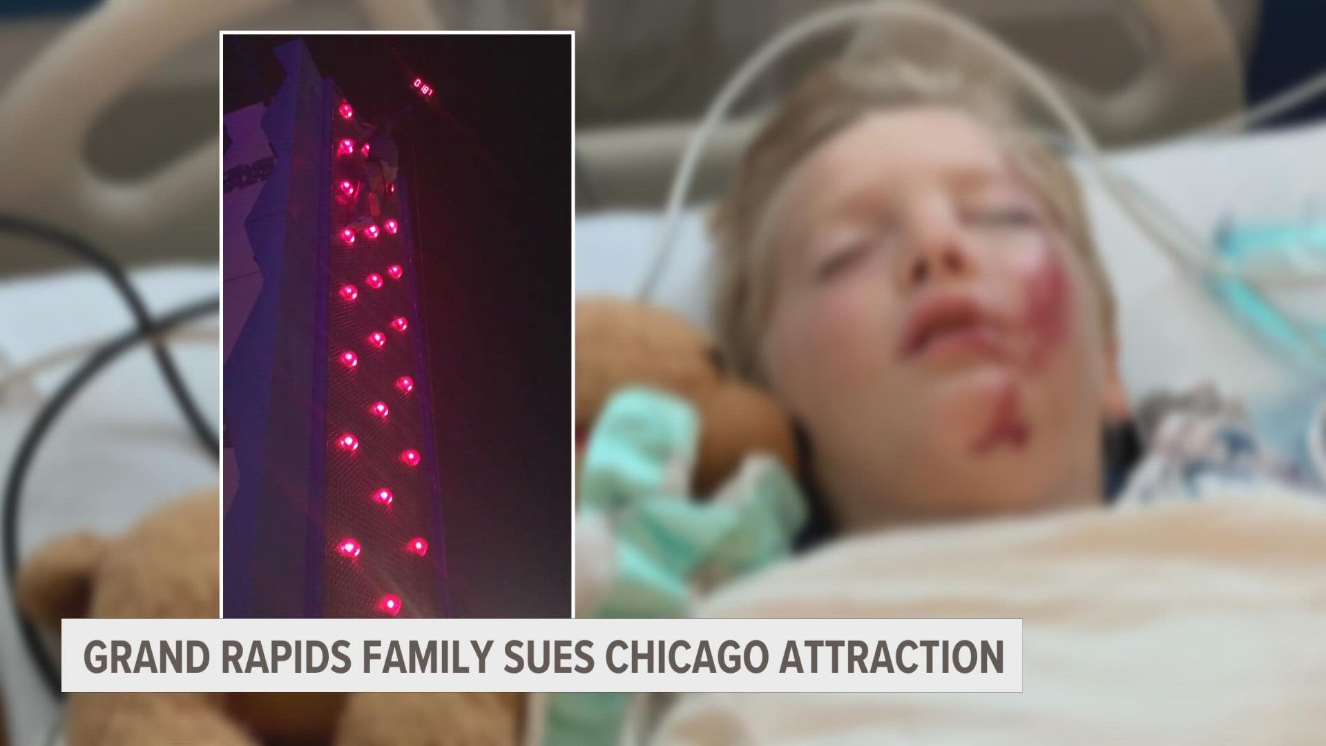The lawsuit says the child was not properly secured to the climbing wall by Navy Pier staff. A shocking video captured the boy’s 24-foot fall to the concrete.