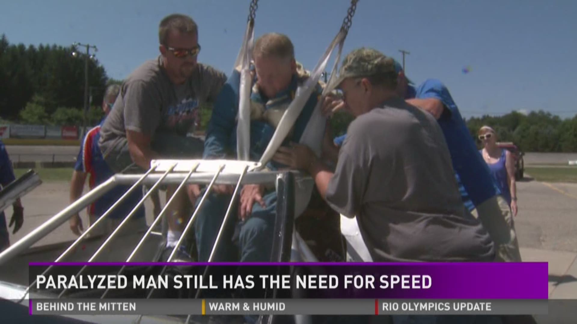 Paralyzed man still has the need for speed