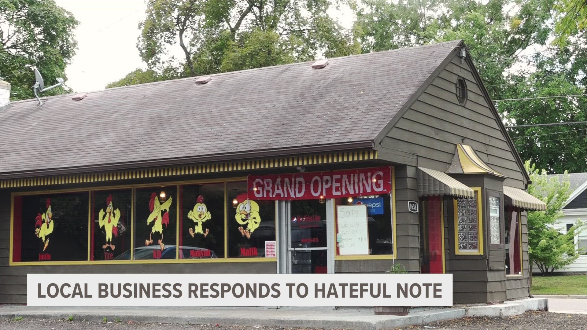 Rika's Chicken has just moved to Northeast Grand Rapids, but after celebrating their soft open, received a note telling them to fit in or be driven out.